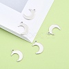 Crescent Moon Stainless Steel Charms Pendants STAS-Q168-06-6