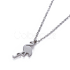 304 Stainless Steel Pendant Necklaces NJEW-O118-02P-2