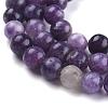 Natural Lepidolite/Purple Mica Stone Beads Strands G-K415-6mm-4