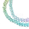 Transparent Gradient Color Glass Beads Strands GLAA-H021-01B-16-3