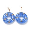 Duck Pool Float Dangle Clip-on Earrings for Non Piercing EJEW-Z015-02B-1