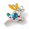 Christmas Deer with Money Bag Rack Plating Alloy Enamel Pendants FIND-I039-024A-P-1