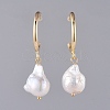 Natural Baroque Pearl Keshi Pearl Dangle Earrings EJEW-JE03829-02-2