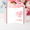 MDF Greeting Card & Paper Envelope with Bowknot AJEW-WH0203-002-6