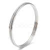 Non-Tarnish 3Pcs 304 Stainless Steel Plain Bangles Set BJEW-G684-02A-P-1