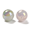 Round UV Plating Luminous Rainbow Iridescent Acrylic Beads LACR-R001-10A-4