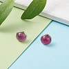 Natural Gemstone Dome/Half Round Stud Earrings for Women EJEW-JE04800-5