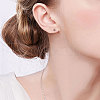 SHEGRACE Rhodium Plated 925 Sterling Silver Stud Earrings JE710A-01-2