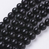 Natural Obsidian Beads Strands X-G-G099-10mm-24-1