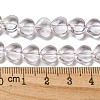 Baking Paint Transparent Glass Beads Strands DGLA-A08-T8mm-KD06-4