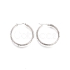 304 Stainless Steel Geometric Hoop Earrings for Women STAS-D171-33C-P-1