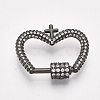 (Holiday Stock-Up Sale)Brass Micro Pave Cubic Zirconia Screw Carabiner Lock Charms ZIRC-S061-145-2