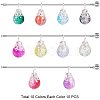 Baking Painted Crackle Glass Pendant CCG-PH0002-07-4