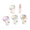 UV Plating Rainbow Iridescent Transparent Acrylic Beads OACR-C007-05E-1