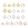 Cheriswelry 7 Style Alloy Open Back Bezel Pendants PALLOY-CW0001-03-10