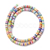 Handmade Polymer Clay Bead Strands CLAY-S094-3mm-A04-2