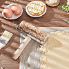 Paisley Pattern Wood with Stainless Steel Rolling Pin TOOL-WH0155-97-4