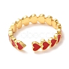 Heart Golden Cuff Rings for Valentine's Day KK-G404-12-3