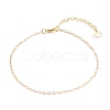 Brass Cable Chain Anklets AJEW-AN00391-2