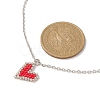 Glass Seed Heart Pendant Necklaces NJEW-MZ00020-01-3