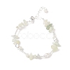 Natural Pearl & Natural Xiuyan Jade Chip Beaded Bracelets BJEW-C068-05S-2