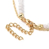 Brass Moon & Star Charms Double Layer Necklace NJEW-JN04142-3