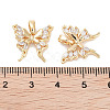 Brass Micro Pave Cubic Zirconia Pendants KK-C051-44G-3