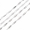 201 Stainless Steel Glasses Shape & Oval Link Chains STAS-N092-113-1