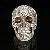 Resin Floral Skull Medical Model Statues PW-WG24131-01-3