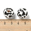 Printed Wood European Beads WOOD-G022-12A-3