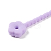 Flower Shape Silicone Cable Zip Ties AJEW-C034-01H-2