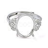 Adjustable 925 Sterling Silver Ring Components STER-K179-10P-2