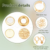 DELORIGIN DIY Flat Round Charms Cuff Ring Making Kit DIY-DR0001-22G-3