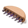 Natural Amethyst Scalp Massager AJEW-G058-01D-2