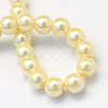 Baking Painted Pearlized Glass Pearl Round Bead Strands X-HY-Q330-8mm-21-4