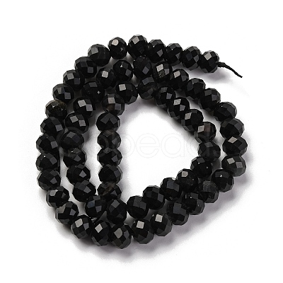 Natural Black Tourmaline Beads Strands G-K380-A06-01-1