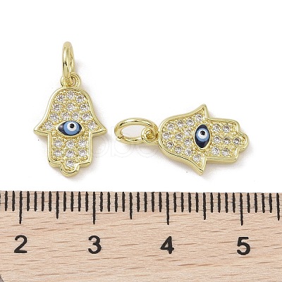 Real 18K Gold Plated Brass Micro Pave Cubic Zirconia Pendants KK-L209-065G-01-1