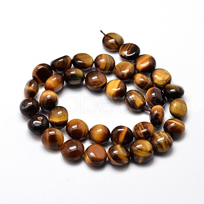 Natural Tiger Eye Nuggets Beads Strands G-J336-03-1