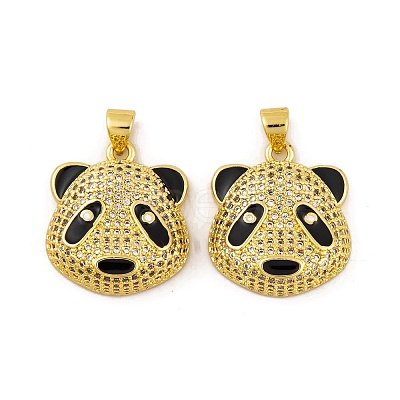 Brass Micro Pave Cubic Zirconia Pendants KK-E108-14G-1