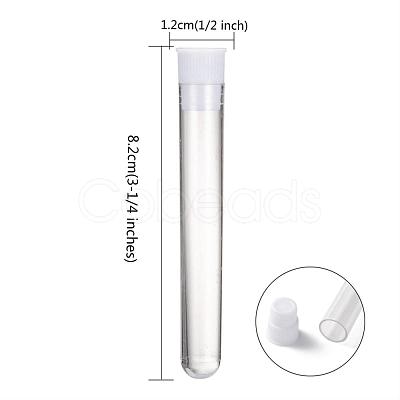 Clear Tube Plastic Bead Containers with Lid X-C065Y-1