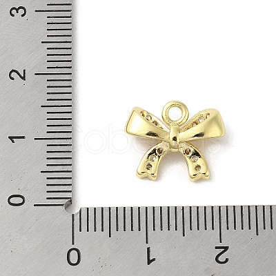 Rack Plating Brass Micro Pave Cubic Zirconia Pendants KK-C052-28G-02-1