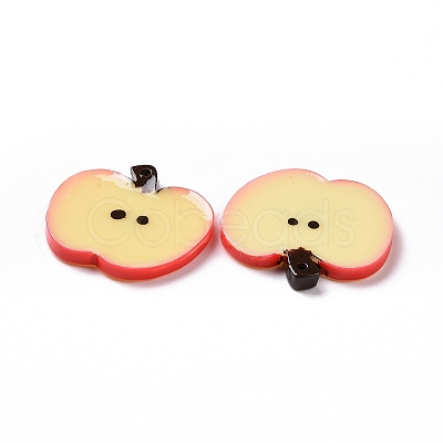 Opaque Resin Fruit Pendants RESI-H144-09-1