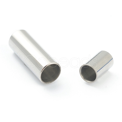 Tarnish Resistant 304 Stainless Steel Magnetic Clasps with Glue-in Ends STAS-O148-06D-1