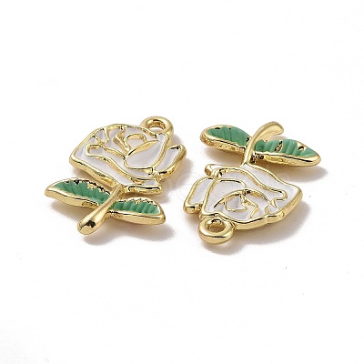 Rack Plating Alloy Enamel Pendants PALLOY-O109-14LG-02-1