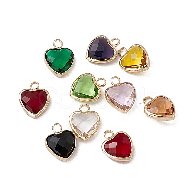 Heart K9 Glass Charms GLAA-A005-32LG-1