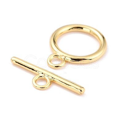 Rack Plating Brass Toggle Clasps KK-B036-12G-1