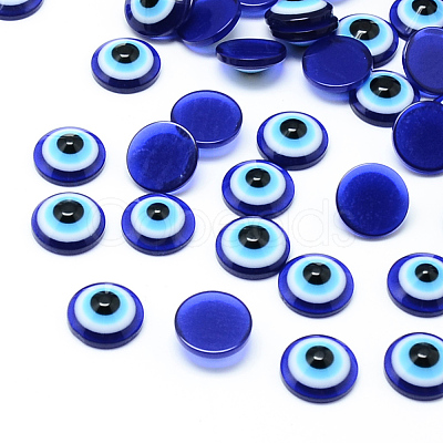 Resin Evil Eye Cabochons CRES-S612-12mm-1