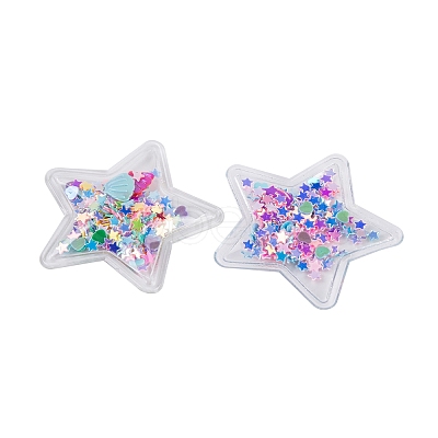 Quicksand Sequin PVC Plastic Cabochons PVC-L003-01B-1