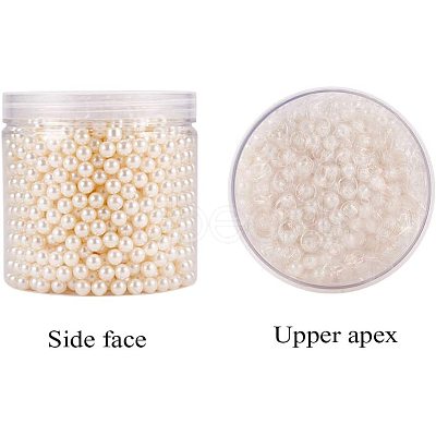 ABS Plastic Imitation Pearl Round Beads PH-MACR-F033-8mm-22-1