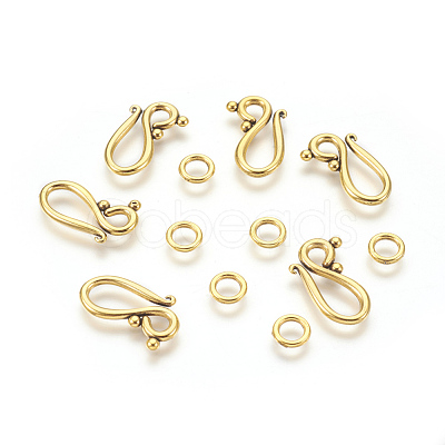 Tibetan Style Hook and Eye Clasps GLF1277Y-1